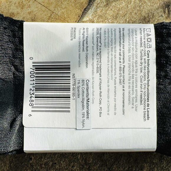 3 Pair No Nonsense Women's Knee Socks Slouch Cotton blend - Picture 2 of 3